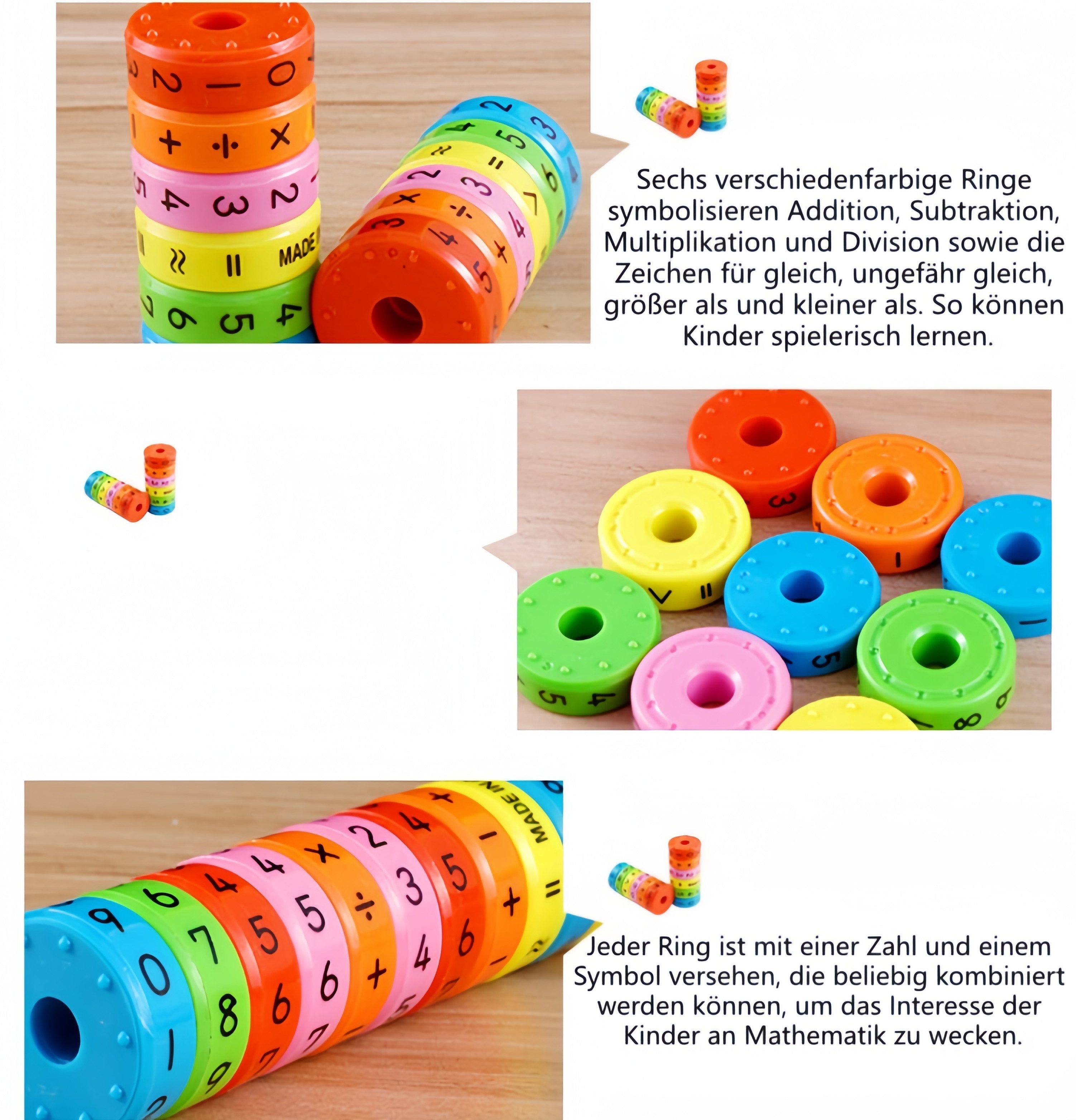 FOUORTUNATE-BEE Lernspielzeug Magnetisches Mathe Lernspiel Zahlen Spielzeug für Kinder Rechnen (2-St), Ideal für Schule Vorschule Zuhause Lernspiel Geschenk für – Bild 4 von 4