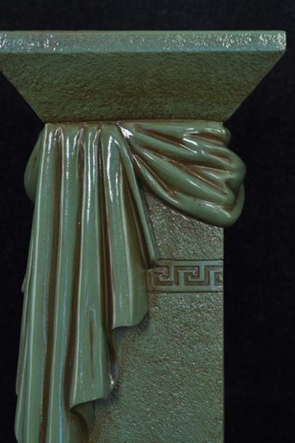 JVmoebel Skulptur Marmor Deko Skulptur Figur Grün Säulen Säule Medusa Dekoration Römische