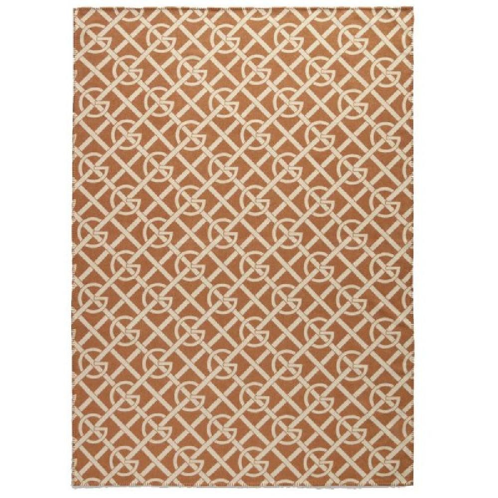 Gant Kissenhülle Gant Home Wolldecke G-Patterned Throw Burnt Sugar (130x180cm)