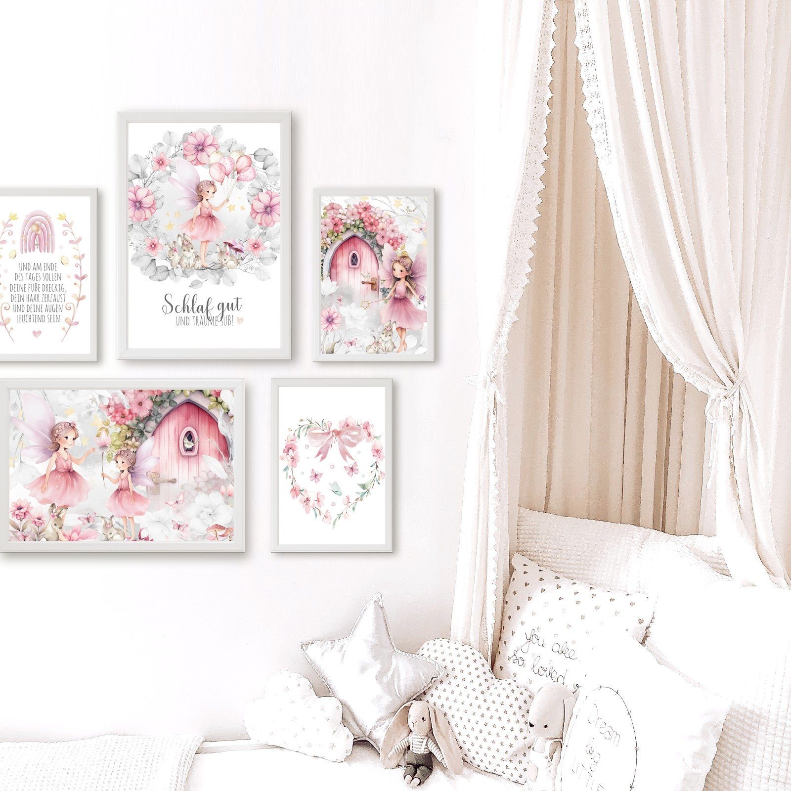 homestyle-accessoires Poster Kinderzimmer Bilder Kinderbilder SCHLAF günstig online kaufen