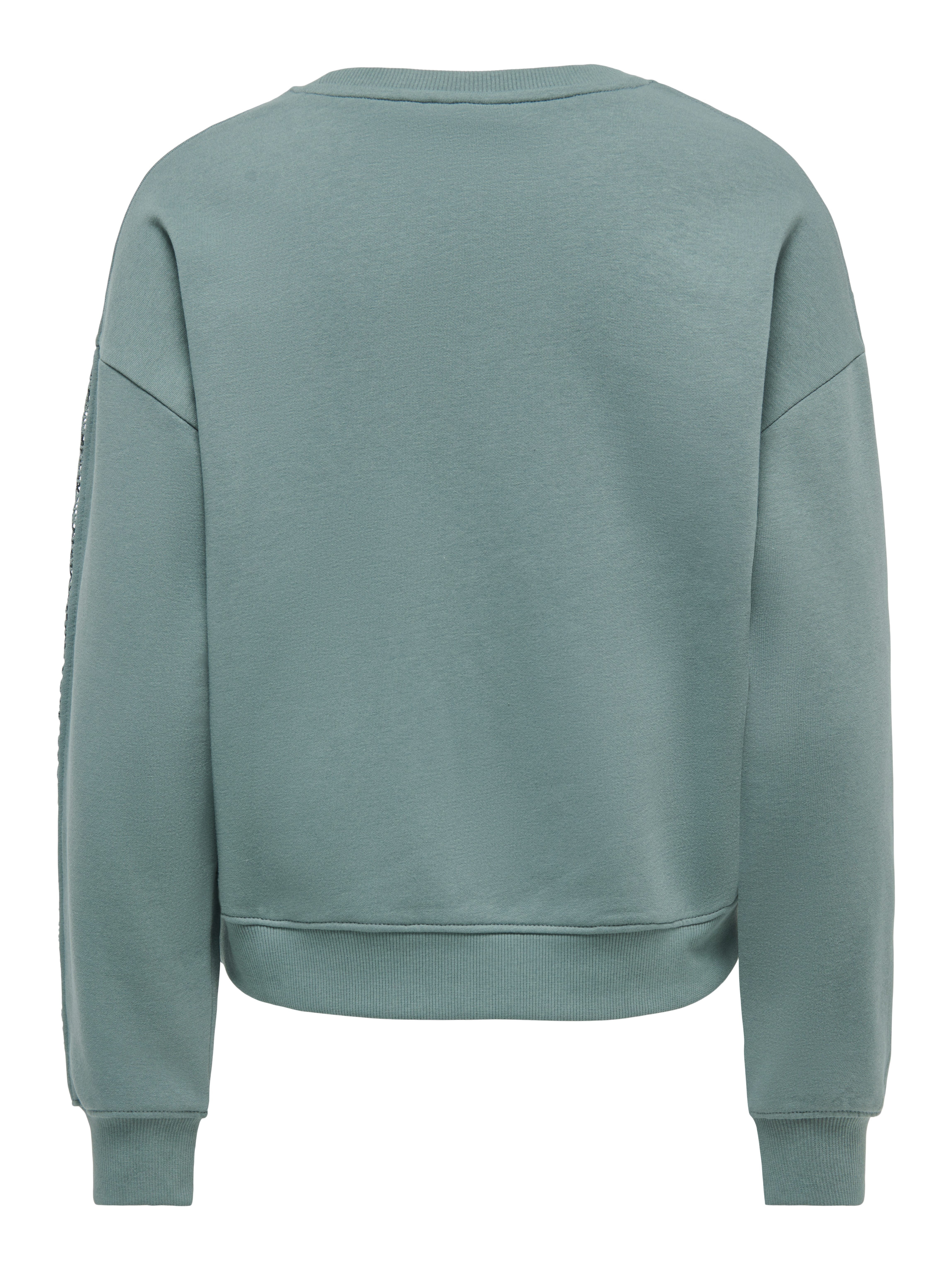 ONLY Sweatshirt ONLSTILLA L/S O-NECK LACE DETAIL CS SWT Baumwollmischung, regular fit