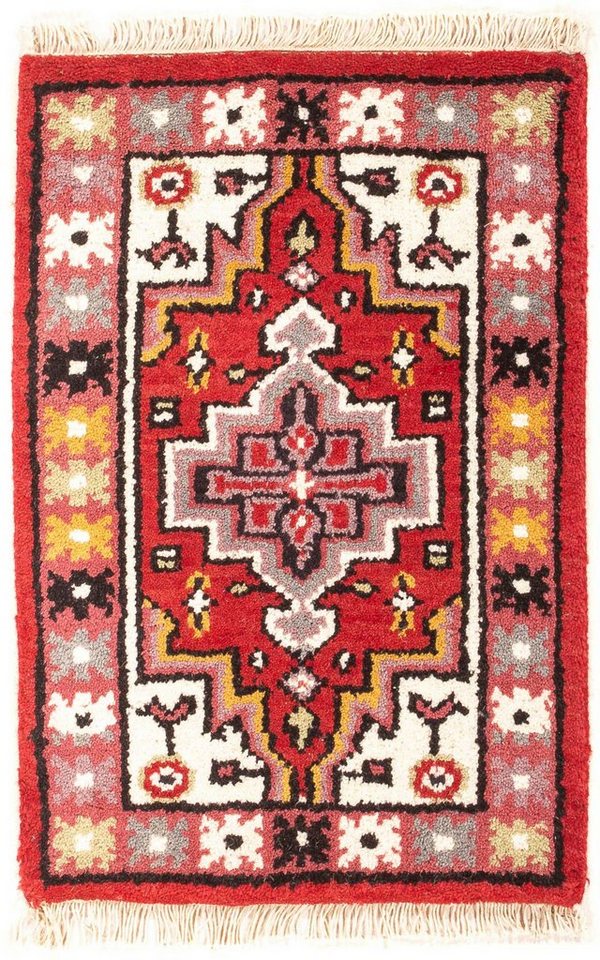 Orientteppich Orient - 60 x 40 cm - rot, morgenland, rechteckig, Höhe: 9 mm,  Wohnzimmer, Handgeknüpft, Einzelstück mit Zertifikat