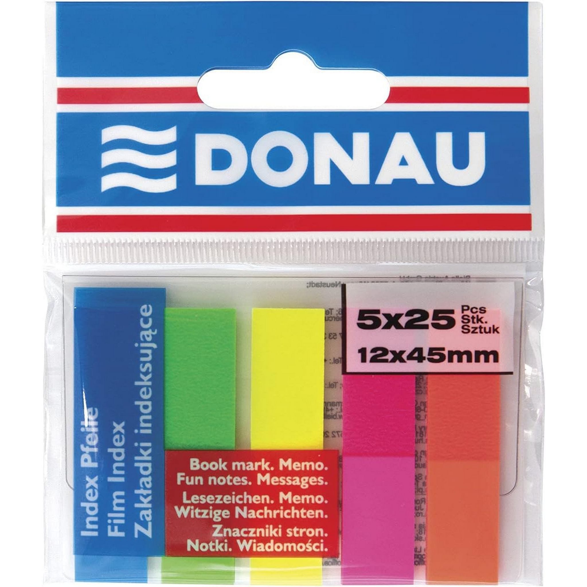 DONAU Haftmarker DONAU Lesezeichen Haftnotizen Marker Index Pfeile Mehrfarbig