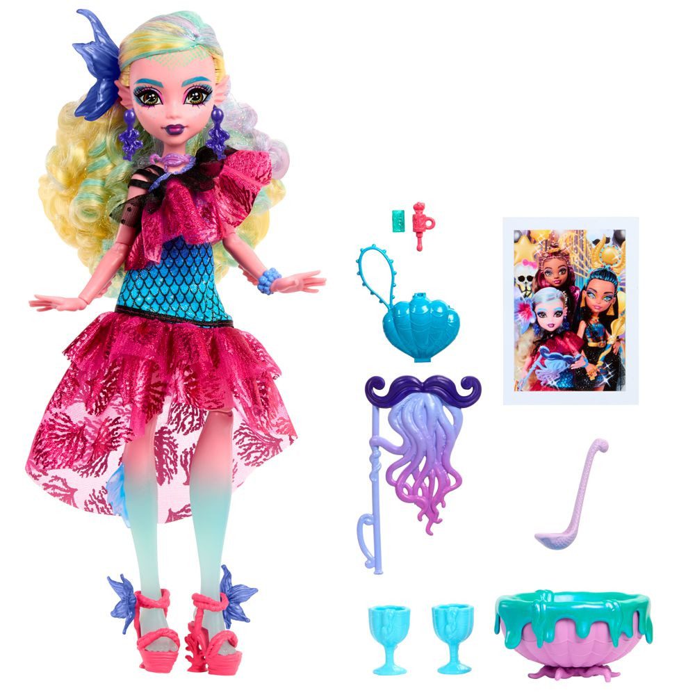 Mattel® Anziehpuppe Puppe Lagoona Blue Monster High Monsterball HNF71 Spiel-Set