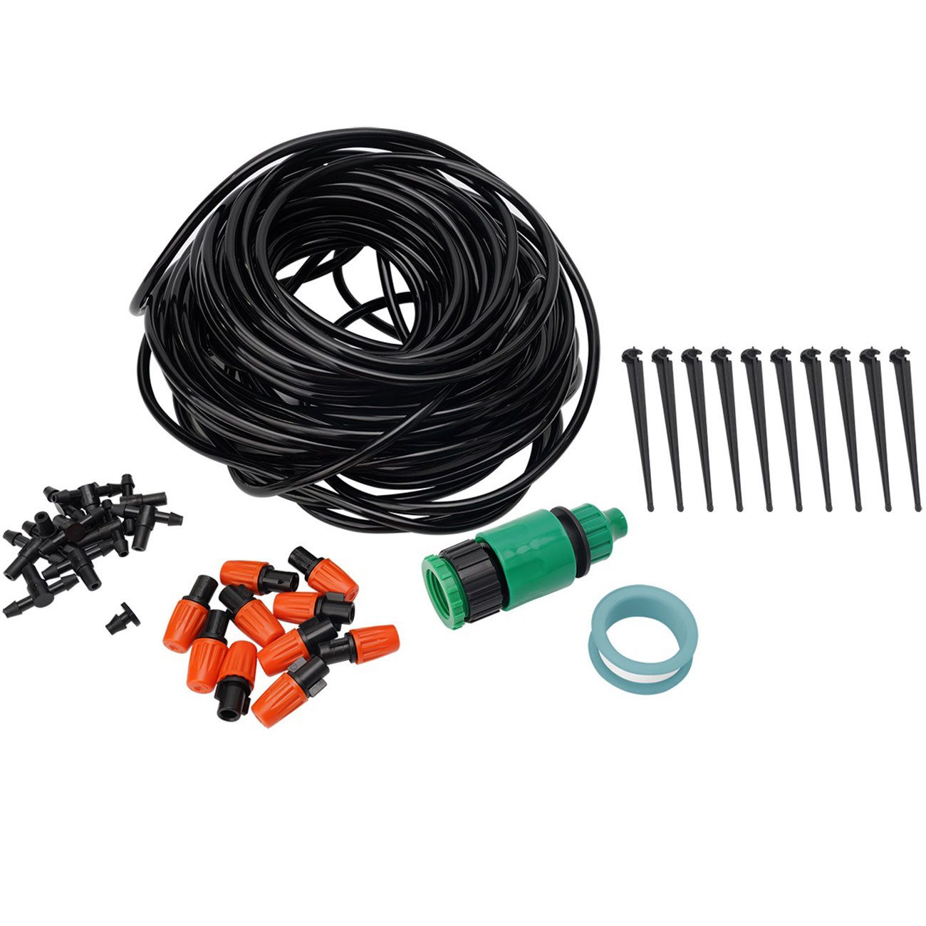 Casativo Bewässerungssystem Pflanzen Bewässerungssystem 20m Schlauch 10 Düsen Bewässerung Garten, (23 St. im Set), Garten-Bewässerung mit Schlauchsystem/wassers – Bild 5 von 5