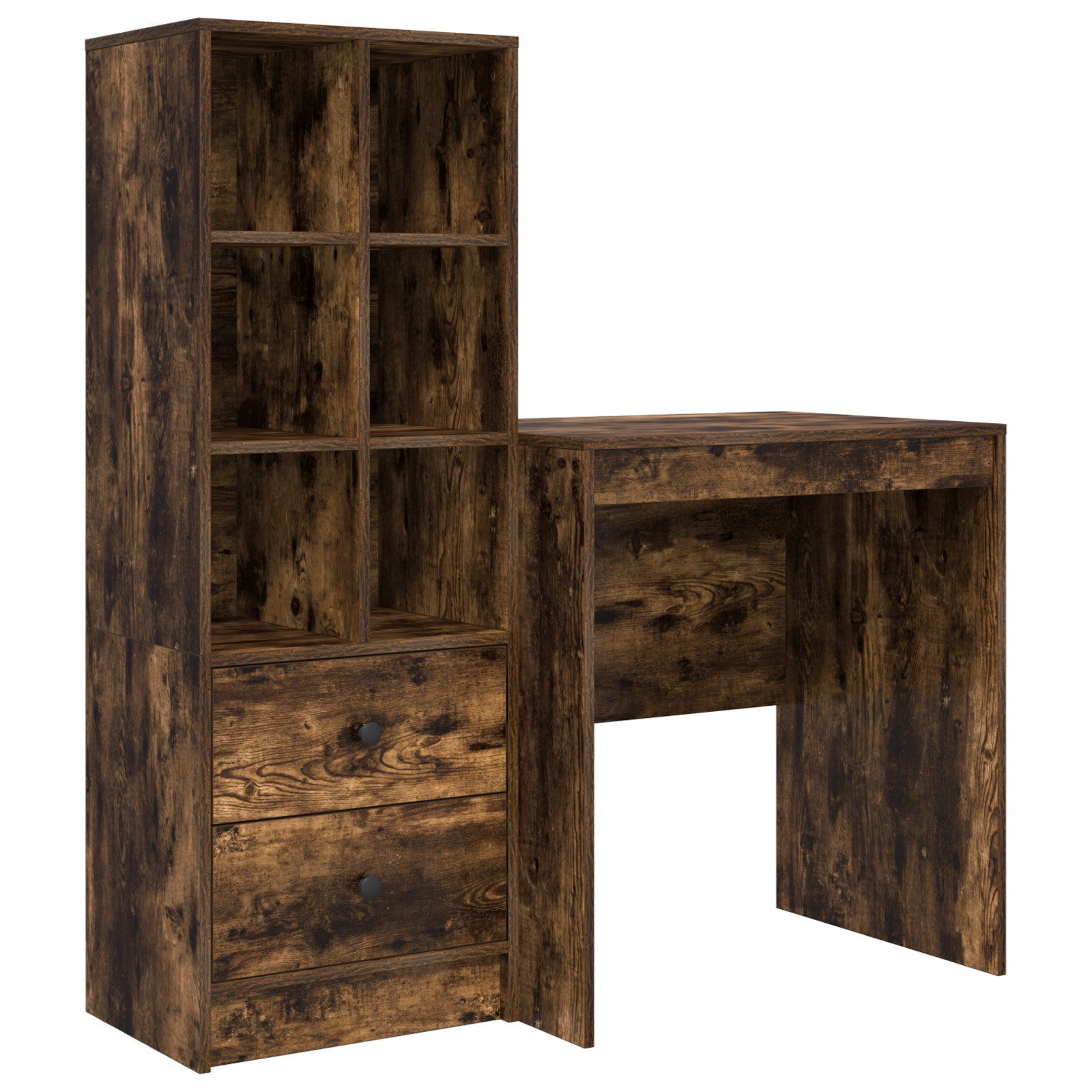 vidaXL Sideboard Schreibtisch mit Stauraum Geräucherte günstig online kaufen