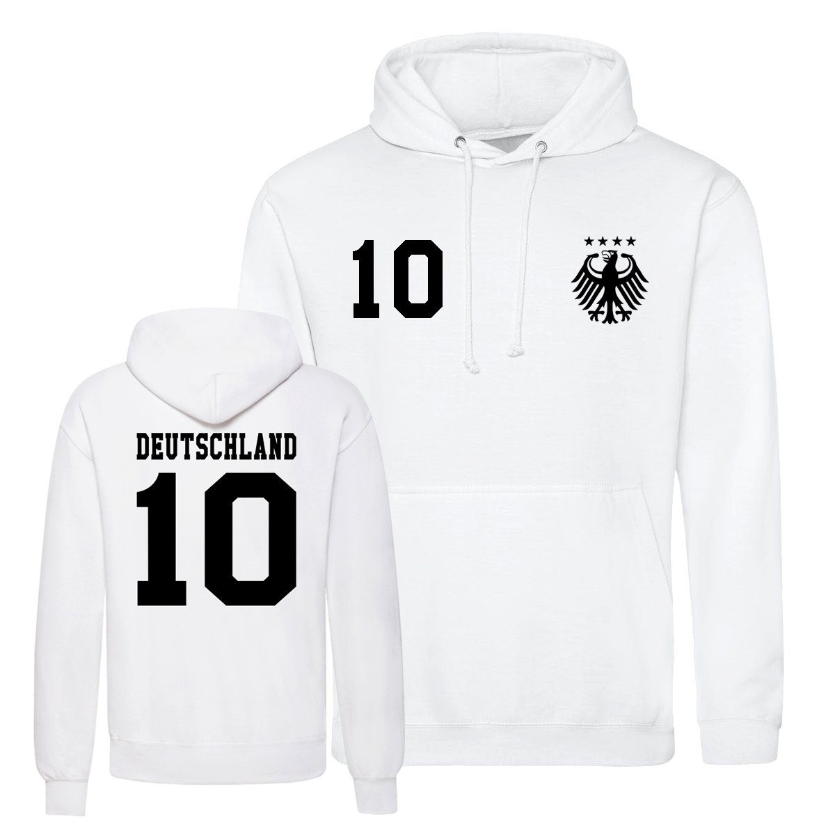 Youth Designz Kapuzenpullover Deutschland Herren Hoodie Pullover im Fußball Trikot Look mit modischem Fan Aufdruck