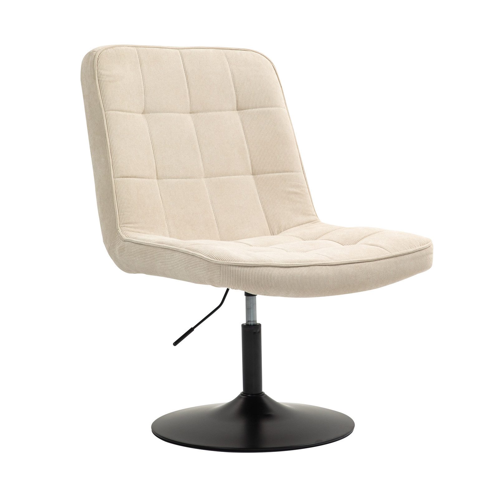 SVITA Loungesessel HENRY, gepolstert, 360° drehbar, mit Cordbezug, Beige