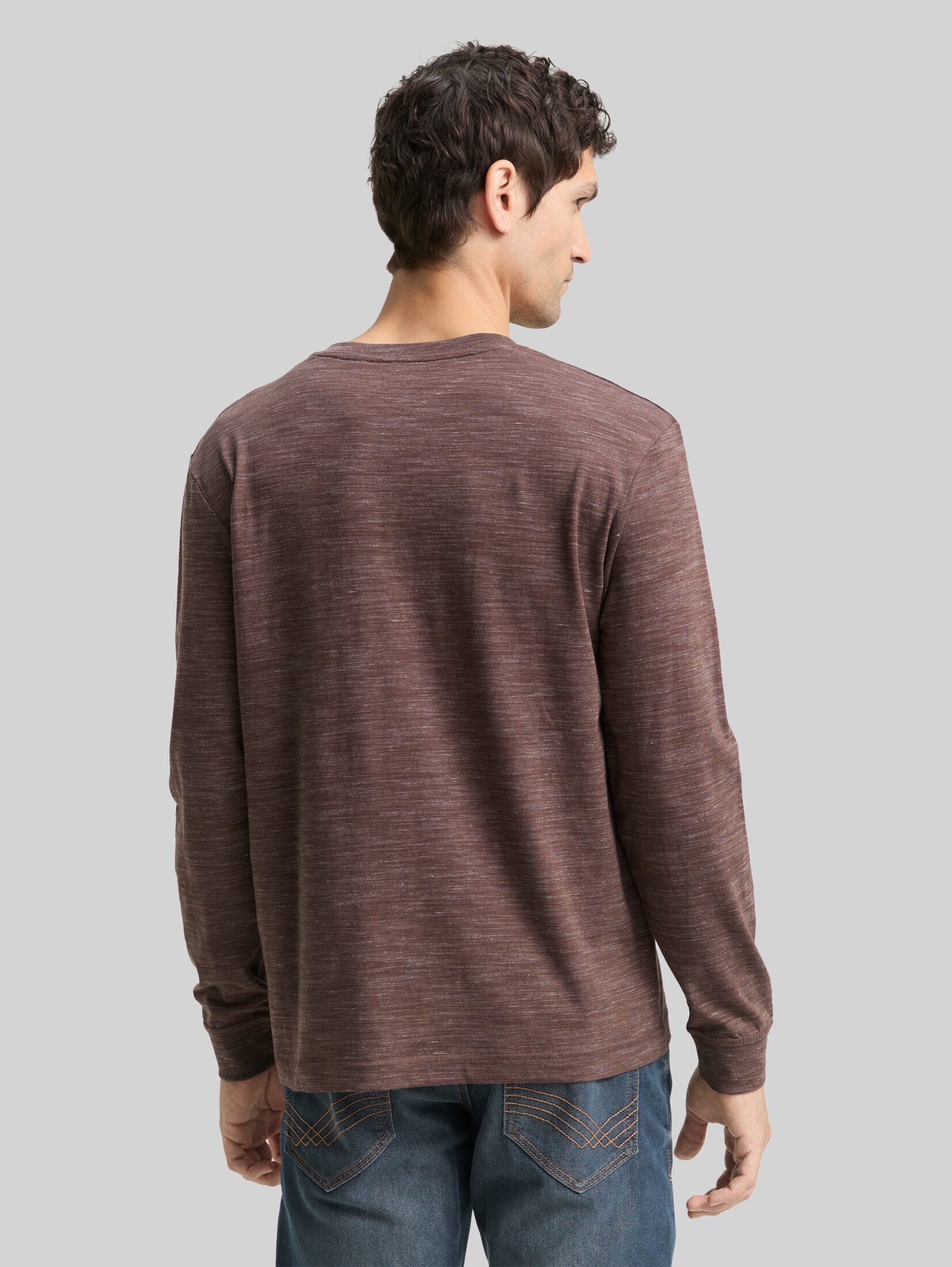 TOM TAILOR Langarmshirt T-Shirt Serafino Langarmshirt
