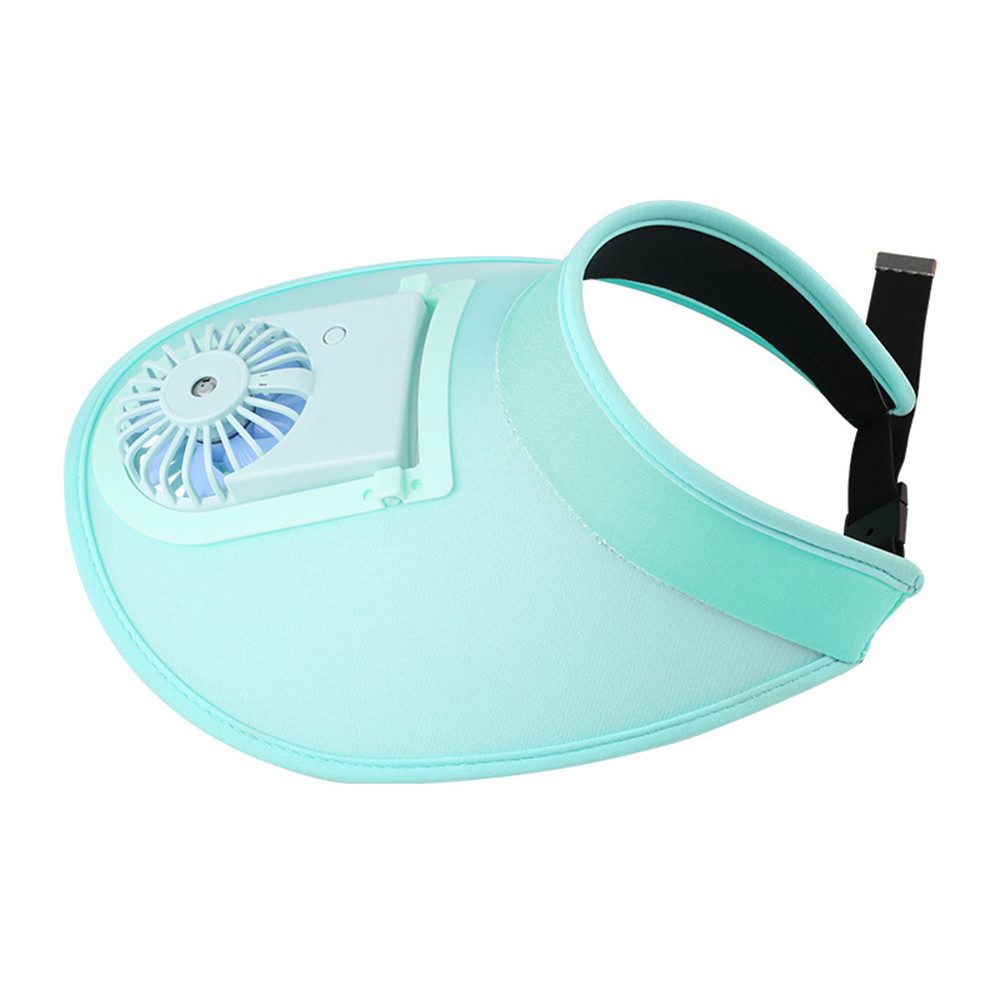 Bomiclss Sonnenhut Sonnenblende Hüte mit Ventilator, Fan Visor Hat Kühlmützen (Drei Temperaturstufen,Großer Sonnenschutzbereich) für Damen Und Herren