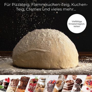 POWERHAUS24 Pizzaschneider XL-Teigschaber für Pizzateig, Kuchenteig, Brotteig