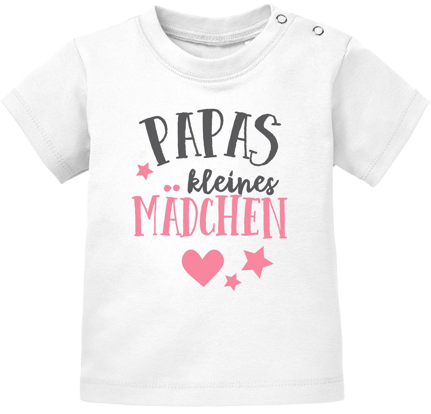 Print-Shirt Baby T-Shirt kurzarm Babyshirt Papas kleines Mädchen Bio-Baumwolle