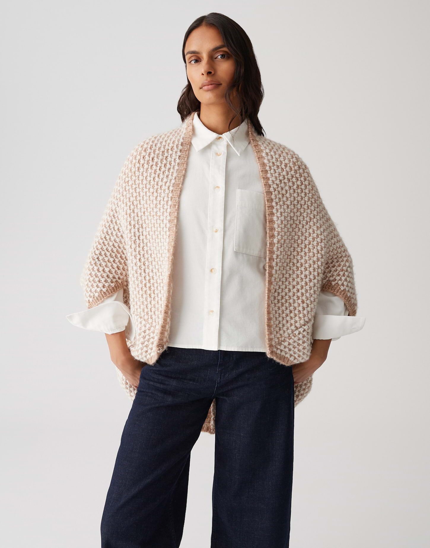 OPUS Cape AMARYLLIS mit zweifarbiger Waffelstruktur günstig online kaufen