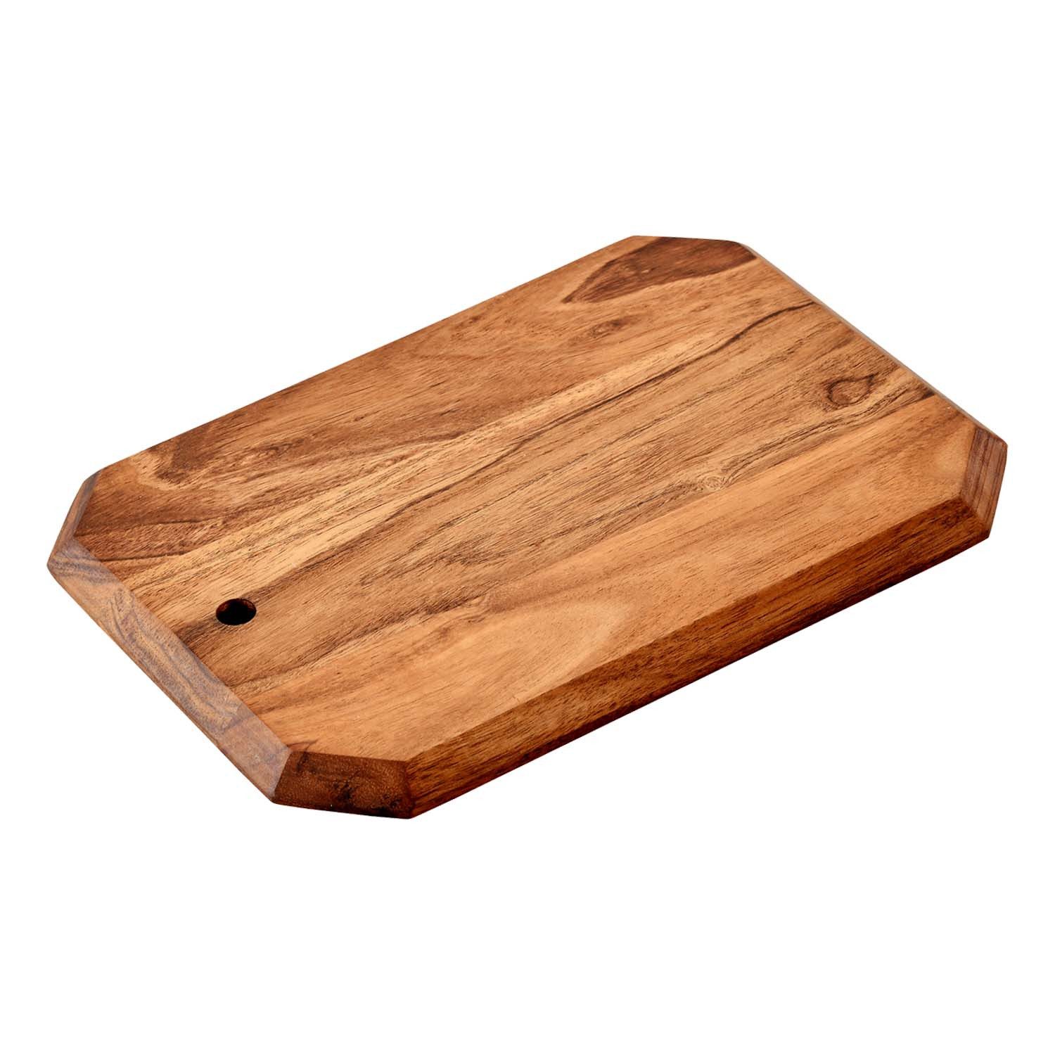 Kesper Frühstücksbrett 5 Stück Schneidebrett, 8-eckig, Akazie - 28 x 20cm, Holz, (5-St), zum Aufhängen geeignet