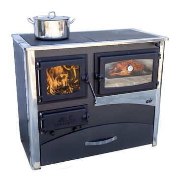 ABC Proizvod Kaminofen mit Backfach und Herdplatte zum Kochen Dauerbrand Holzofen Ofen, 11,60 kW