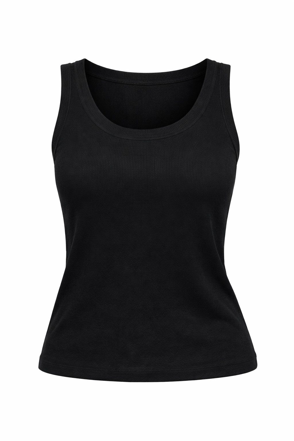 ITALY VIBES Ripptanktop - Tanktop Damen - Basic Top - Rippstricktop - schwarz - ITALY VIBES ONE SIZE - passend für Größen XS-L