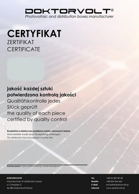 Doktorvolt Verteilerbox Anschlusskasten Photovoltaik 1000V DC 2-String Überspannungsschutz PV