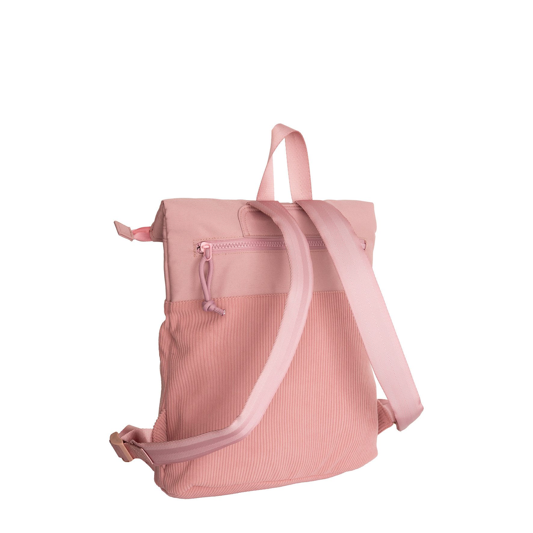 NEW REBELS Cityrucksack kleiner Roll Up RollTop Kurier Rucksack Ribbi Los Angeles Cord, trendige Kordoptik – Bild 4 von 5