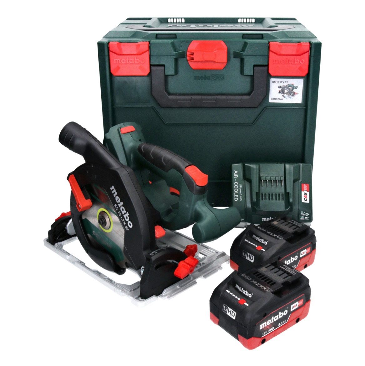 Thumbnail - metabo Kompakt-Handkreissäge KS 18 LTX 57 Akku Handkreissäge 18 V 165 mm + 2x Akku 8,0 Ah + Ladege