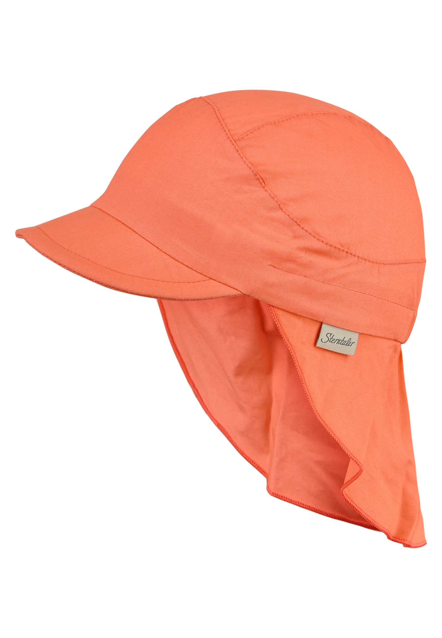 Sterntaler® Schirmmütze 50+ Schirmmütze mit Nackenschutz Basic (1-St) Kindermütze mit Schirm aus UV-Popeline unifarben