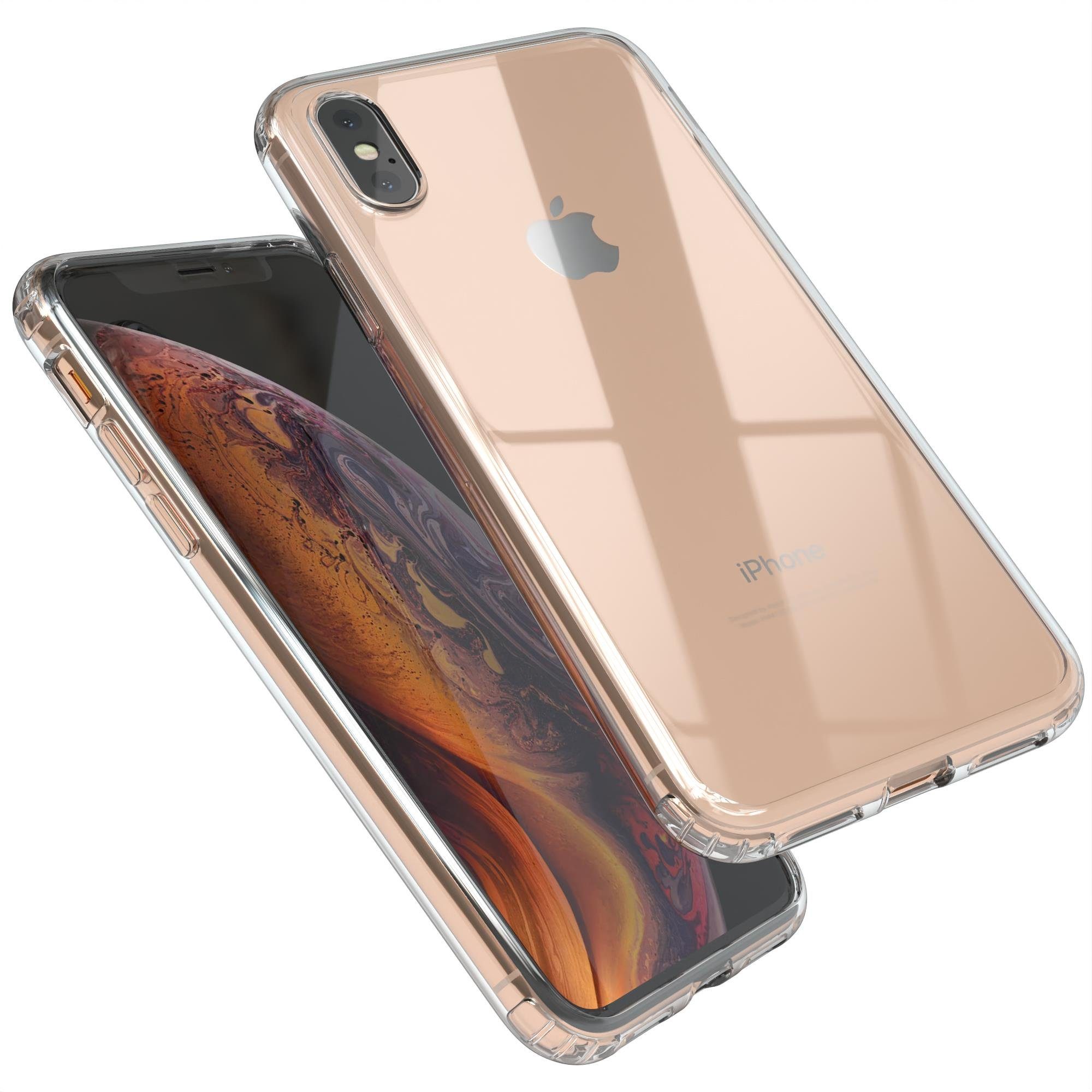 EAZY CASE Handyhülle Crystal Clear Case für Apple iPhone X / iPhone XS 5,8 Zoll, Schutzhülle Kameraschutz Silikonhülle Transparent Handyhülle Slimcover