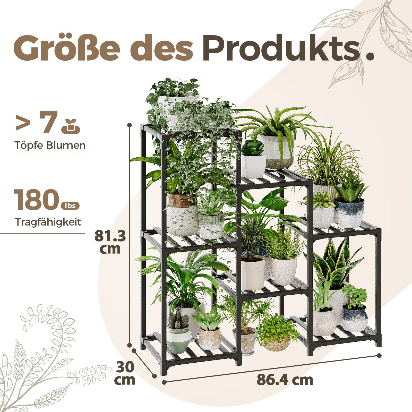Bamworld Blumenständer Pflanzenständer Pflanzenregal für Innen und Außen mi günstig online kaufen