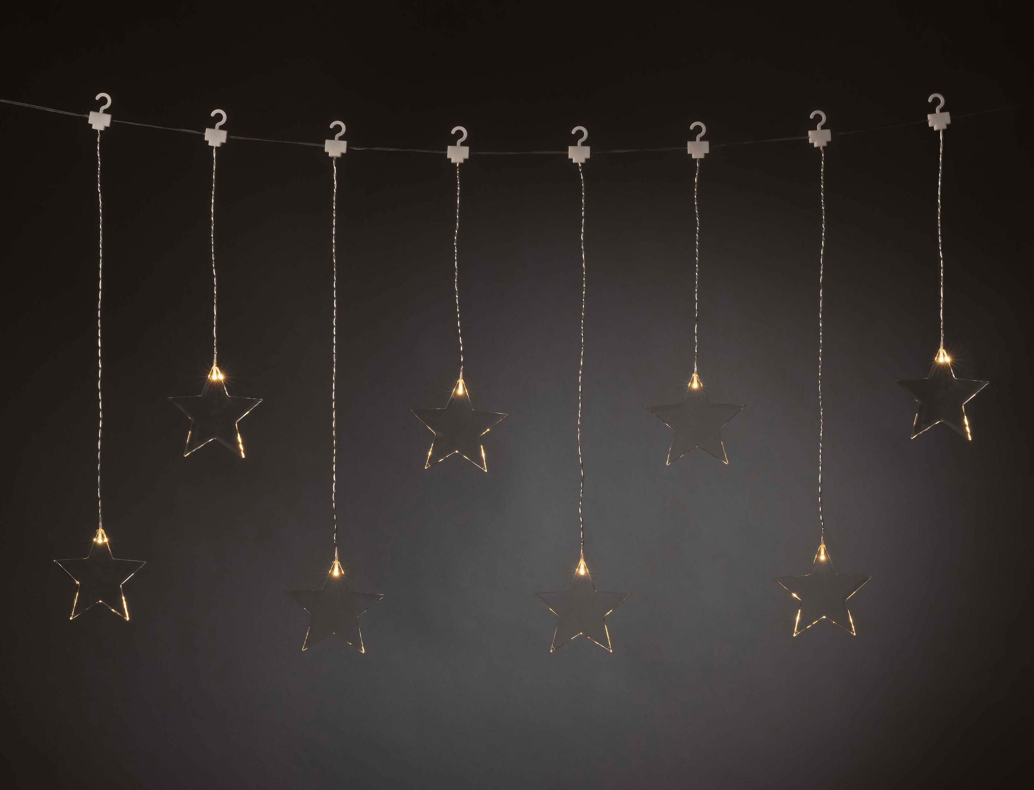 KONSTSMIDE LED-Lichtervorhang Weihnachtsdeko, mit 8 Plexisternen und warmwe günstig online kaufen