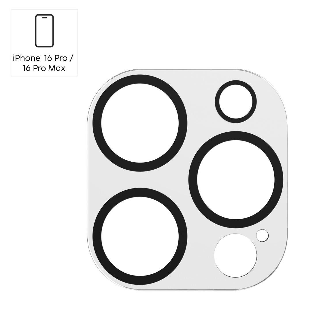 Hama Kameraschutzglas Kameraschutz für iPhone 16 Pro/16 Pro Max (Panzerglas Handykamera, 9H) für iPhone 16 Pro, iPhone 16 Pro Max