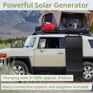 BRESSER Set Mobile Power-Station 500 W + Solar-Ladegerät 60 W Powerstation