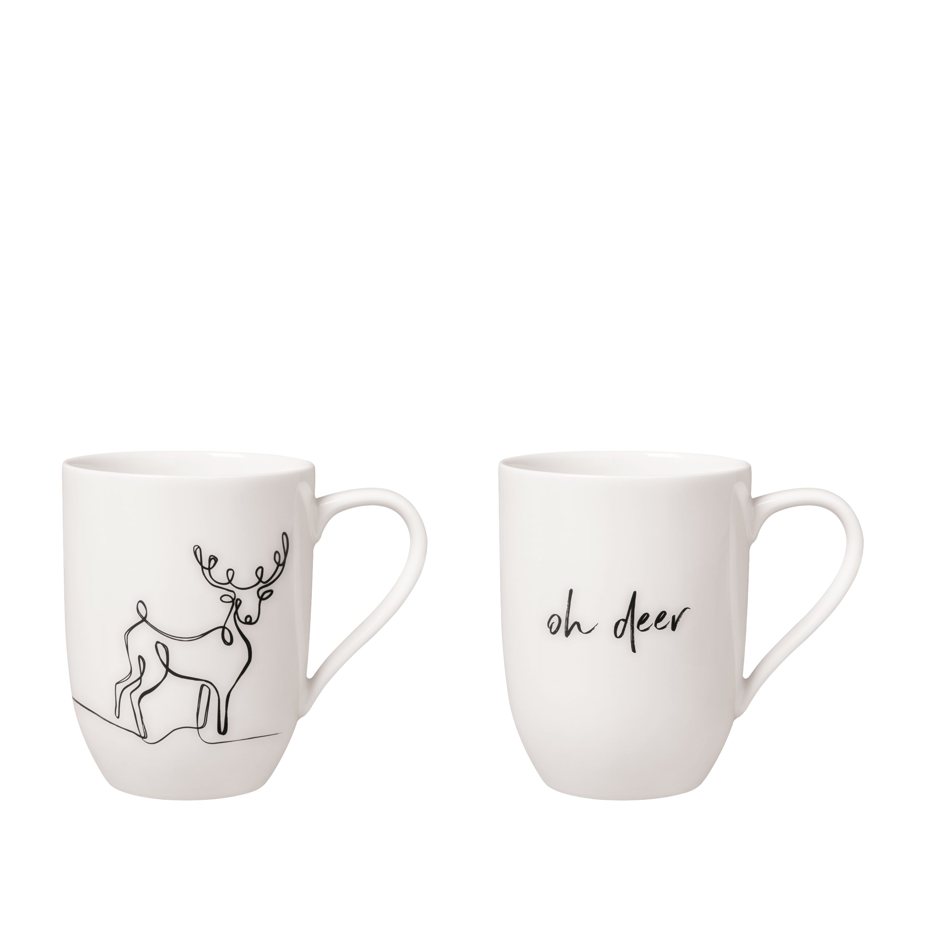 Villeroy & Boch Becher Statement Tassen- und Becherset Reindeer, 2-tlg., 2-tlg., Porzellan, Premium Porzellan