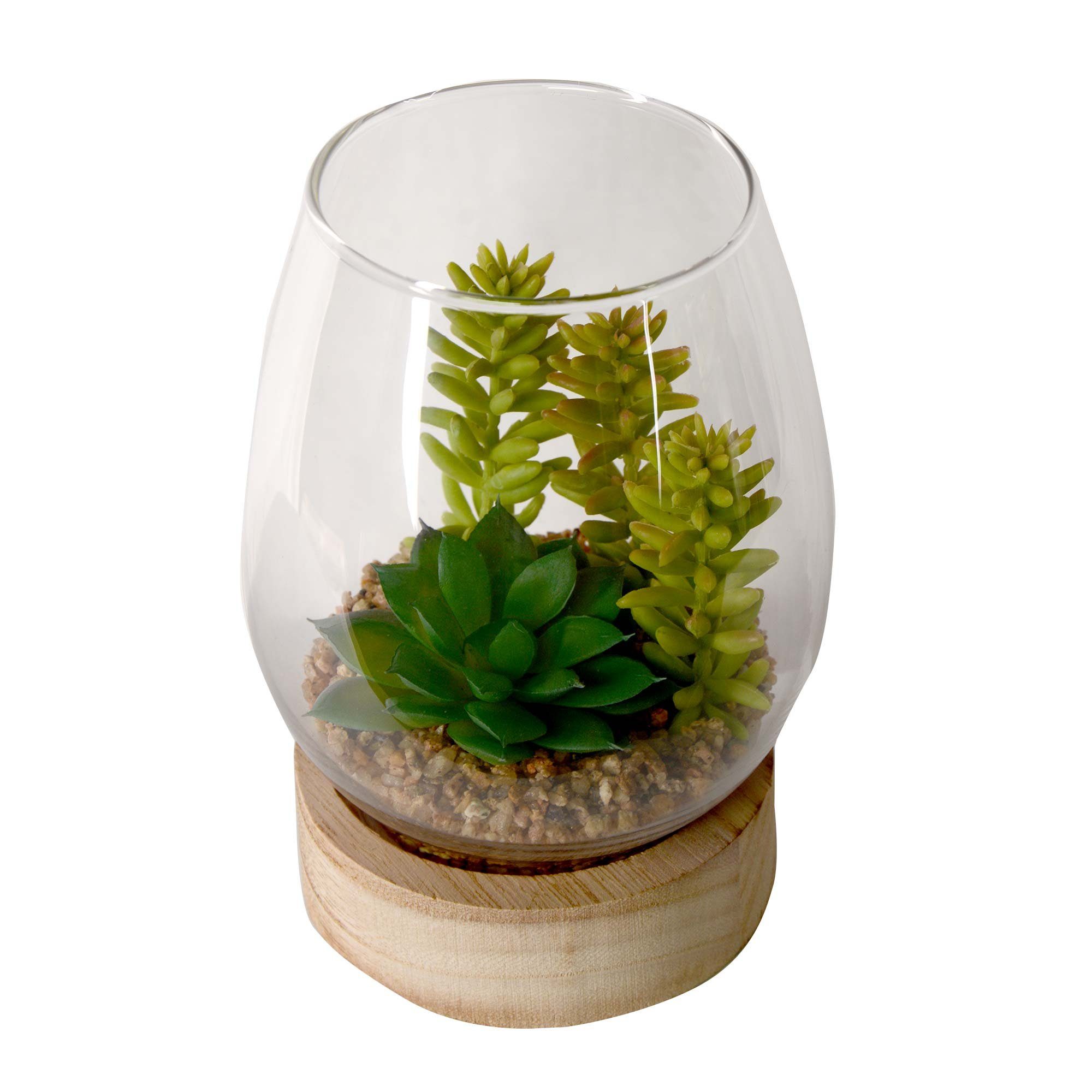 Kunstpflanze Kunstpflanze in Glasvase, UNUS HOME, Höhe 26 cm | Kunstpflanzen