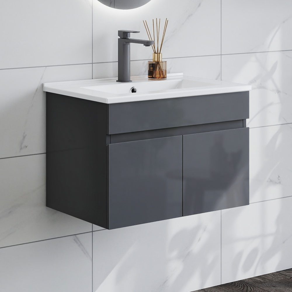 duschspa Waschtisch Waschbecken mit Unterschrank Badschrank Waschplatz Badmöbel Set