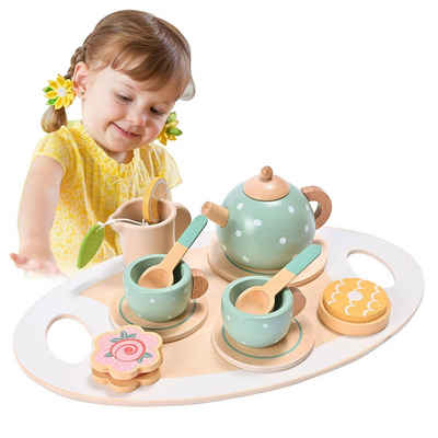 Daisred Spielküche Kinderküche Zubehör holz Teeservice Küchenspielzeug