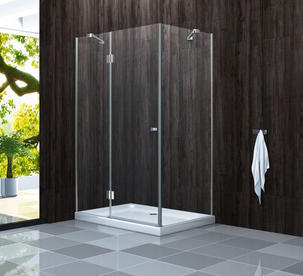 Eckdusche Duschkabine GENERA 120 x 80 x 190 cm ohne Duschtasse
