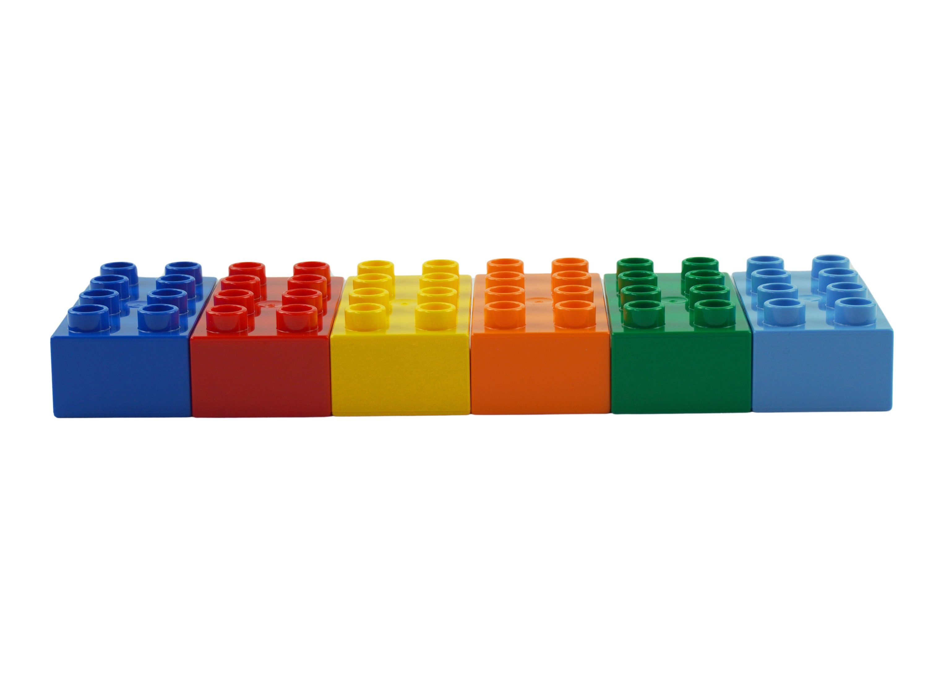 LEGO® LEGO® DUPLO® Steine 2x2, 2x4 3437 3011 Teile 10x Spielbausteine, (Bausteine, 10 St., Kreativ-Set), Made in Europe