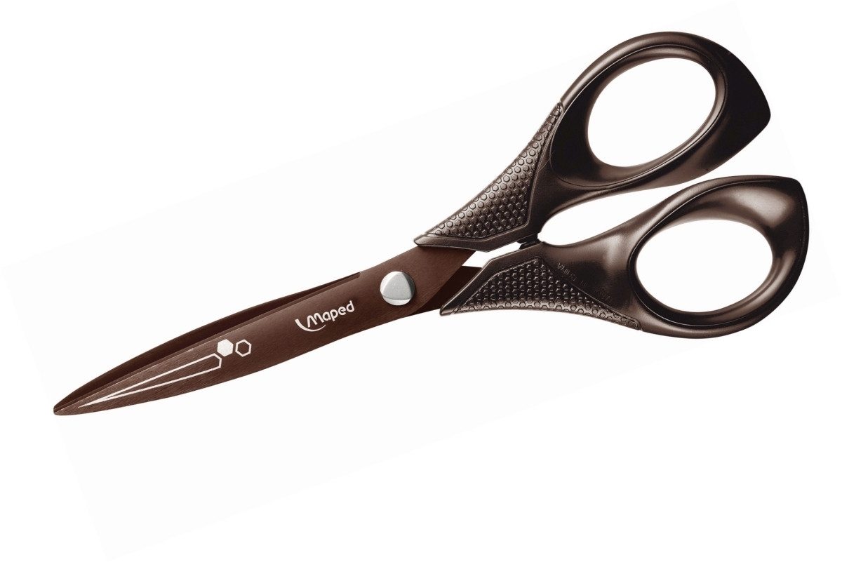 MAPED Papierscheren Schere Titanium 17cm schwarz auf Blisterkarte