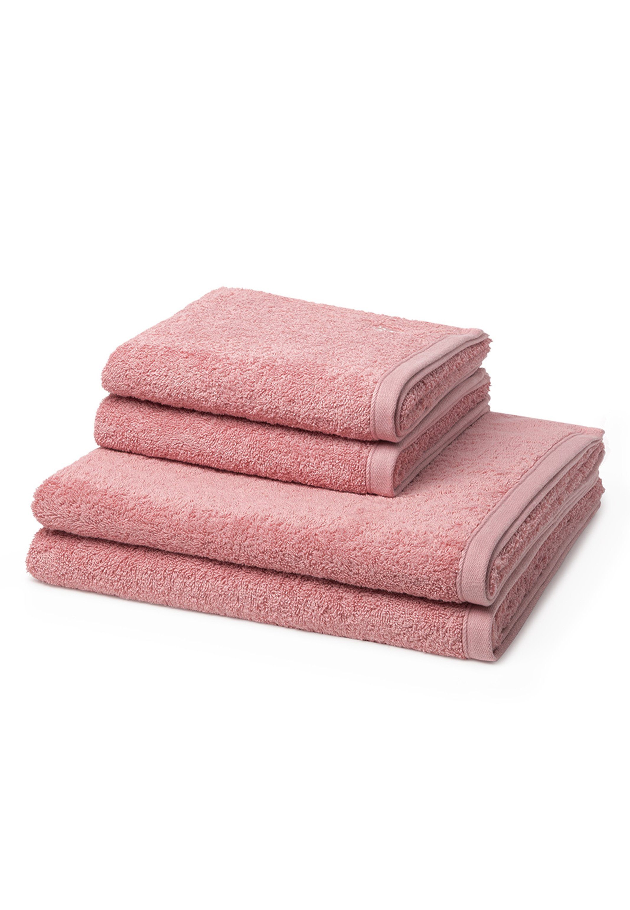 ROSS Handtuch Set Vita, Walkfrottee, (Spar-Set, 4-tlg), 2 X Handtuch 2 X Duschtuch - im Set - Baumwolle - Weich und saugstark