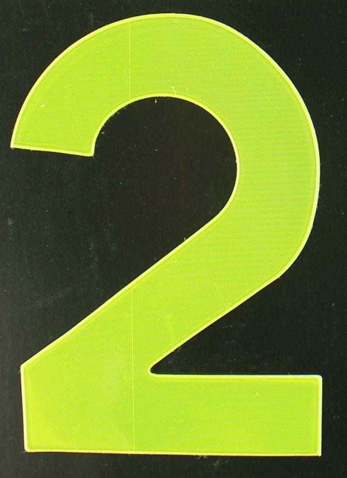 Aco Hausnummer Conacord Reflektierende Klebezahl 2 gelb 80 mm 2 günstig online kaufen