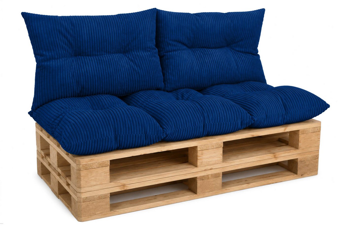 Amilian Palettenkissen Palettenauflagen Set 3-tlg., 120x80 cm + 2x 40x60 cm, für Palettenmöbel, Balkon, Terrasse und Wohnbereich
