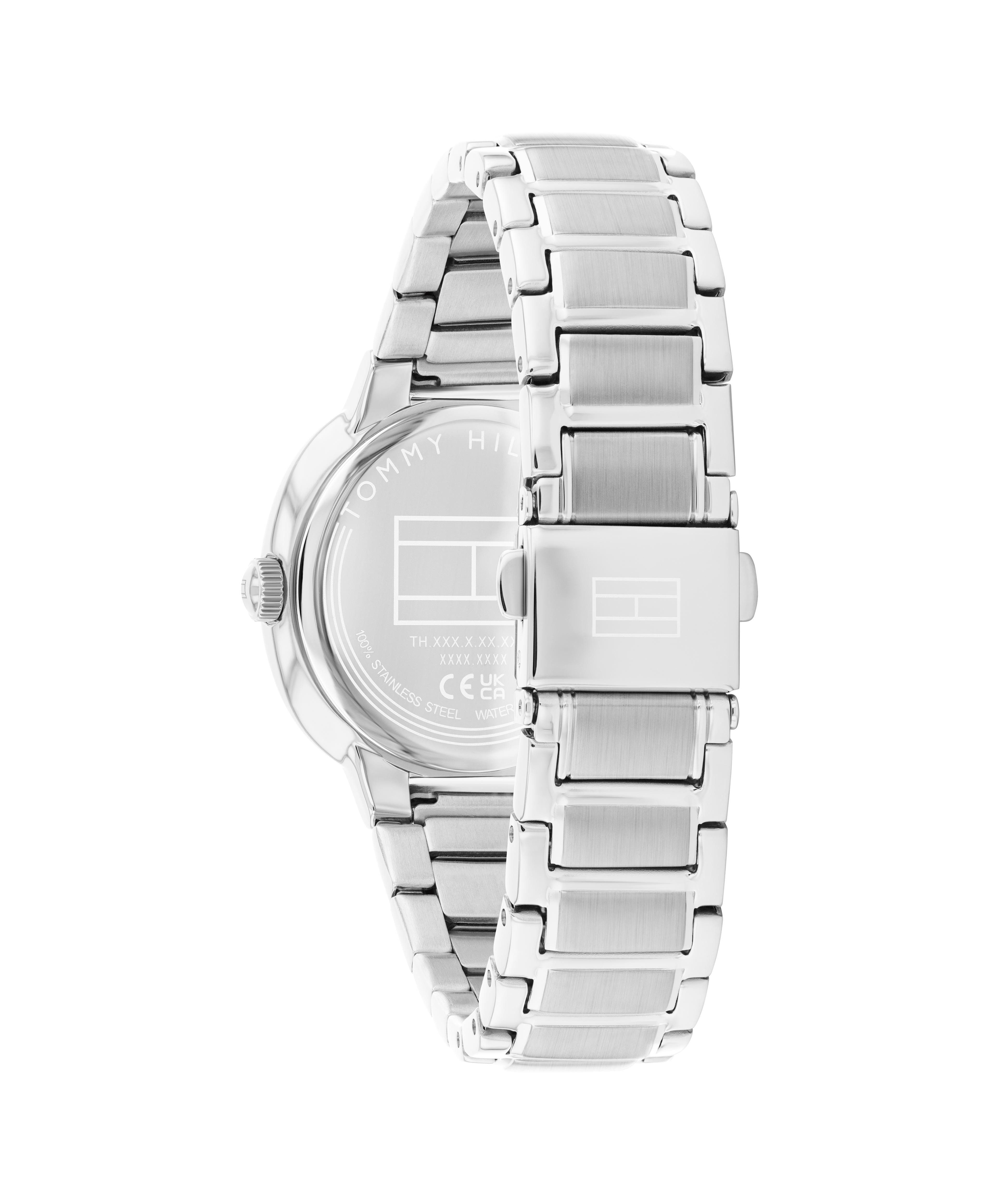 Tommy Hilfiger Quarzuhr SAVANNAH 1782899, Armbanduhr, Damenuhr, Edelstahlarmband, analog, Glassteine