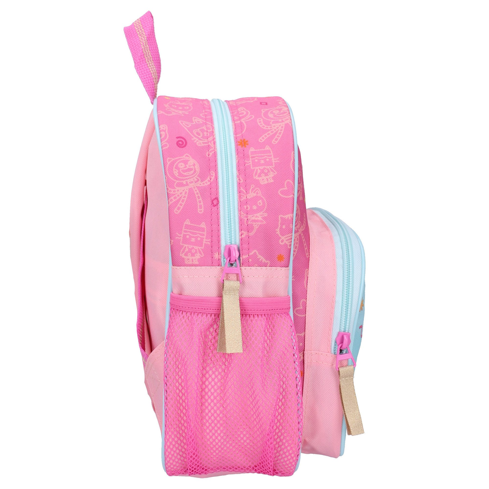 Dreamworks Gabby’s Dollhouse Kinderrucksack Kinder Rucksack The Party Starts Meow mit Seitentaschen