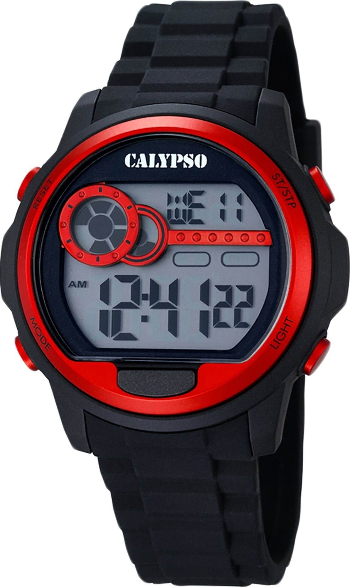 CALYPSO WATCHES Digitaluhr Calypso Herren Uhr K5667/2 Kunststoffband, (Digitaluhr), Herren Armbanduhr rund, PURarmband schwarz, Sport