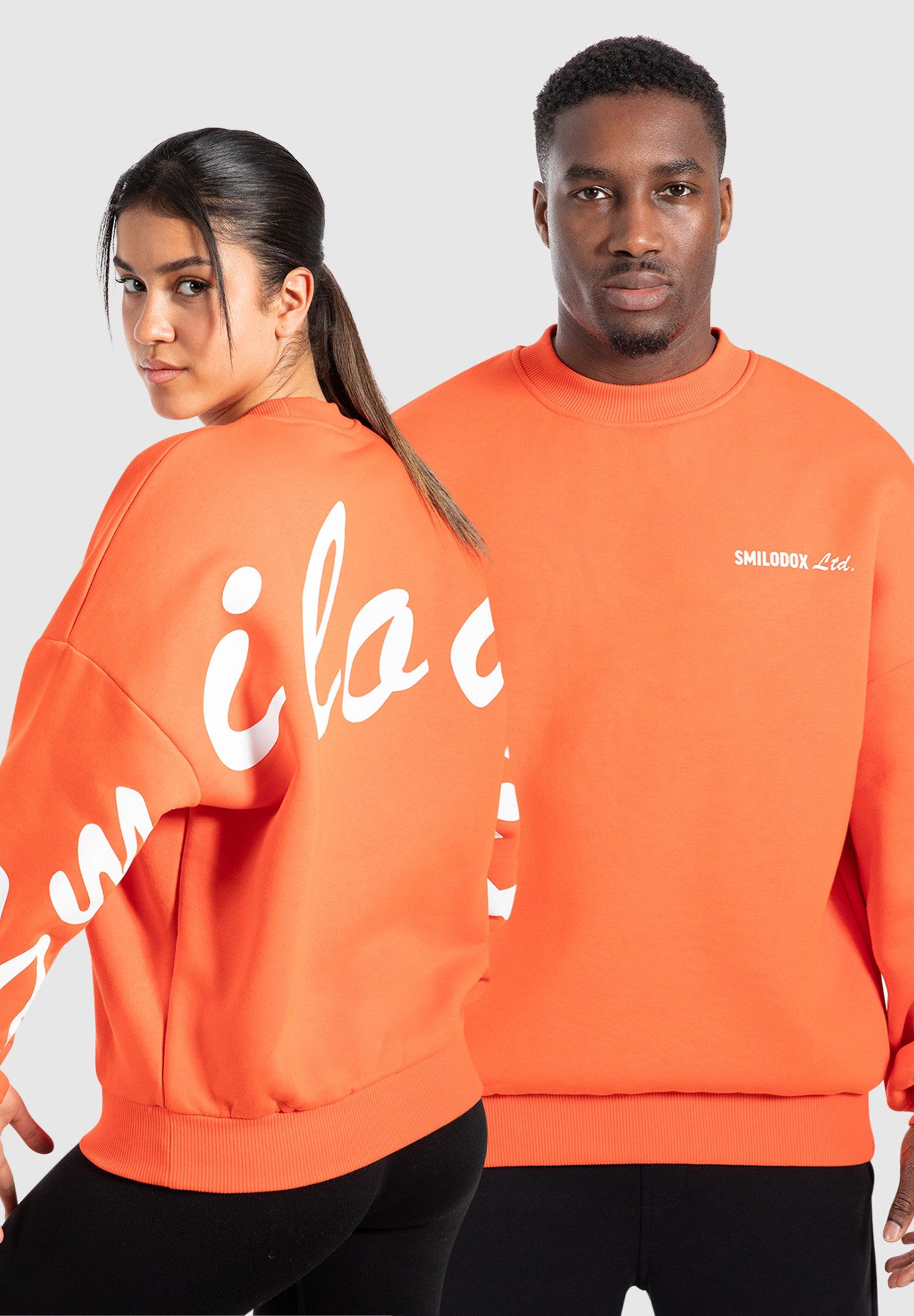 Smilodox Sweatshirt Liquid Brail Oversize günstig online kaufen