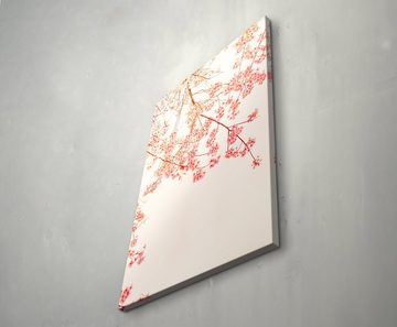 Sinus Art Leinwandbild chinesische Kirschblütenzweige im Vintagestyle - Leinwandbild