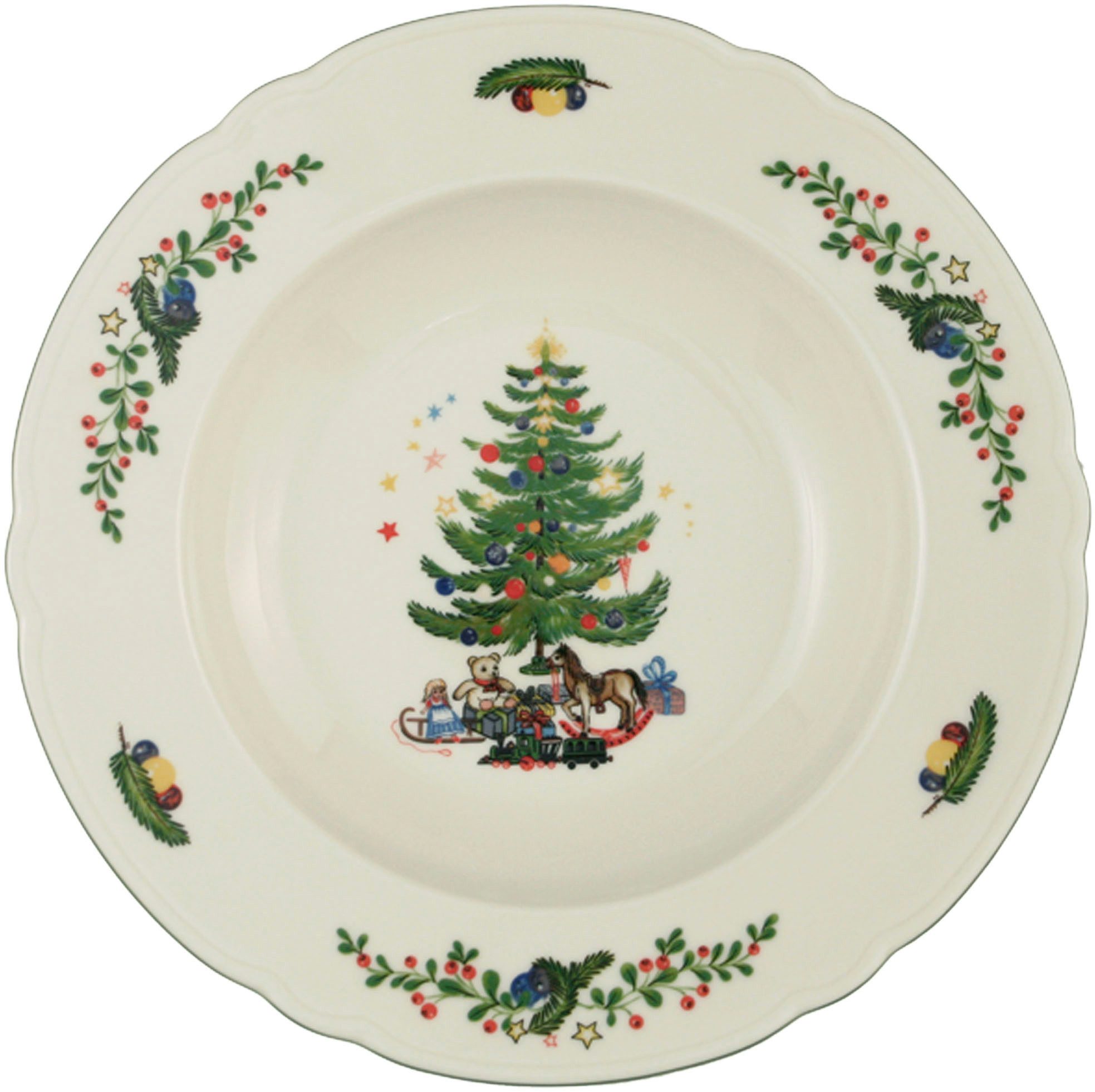 Seltmann Weiden Suppenteller Marieluise Weihnachten, (1 St), Teller rund 23 cm
