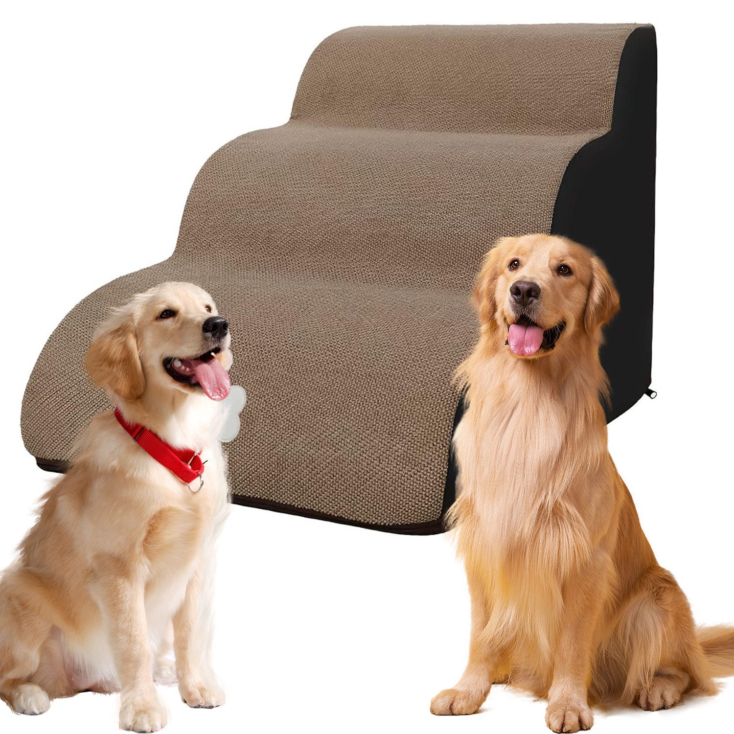 OKWISH Hunderampe 3-Stufig Hundetreppe Haustiertreppe Hunde günstig online kaufen