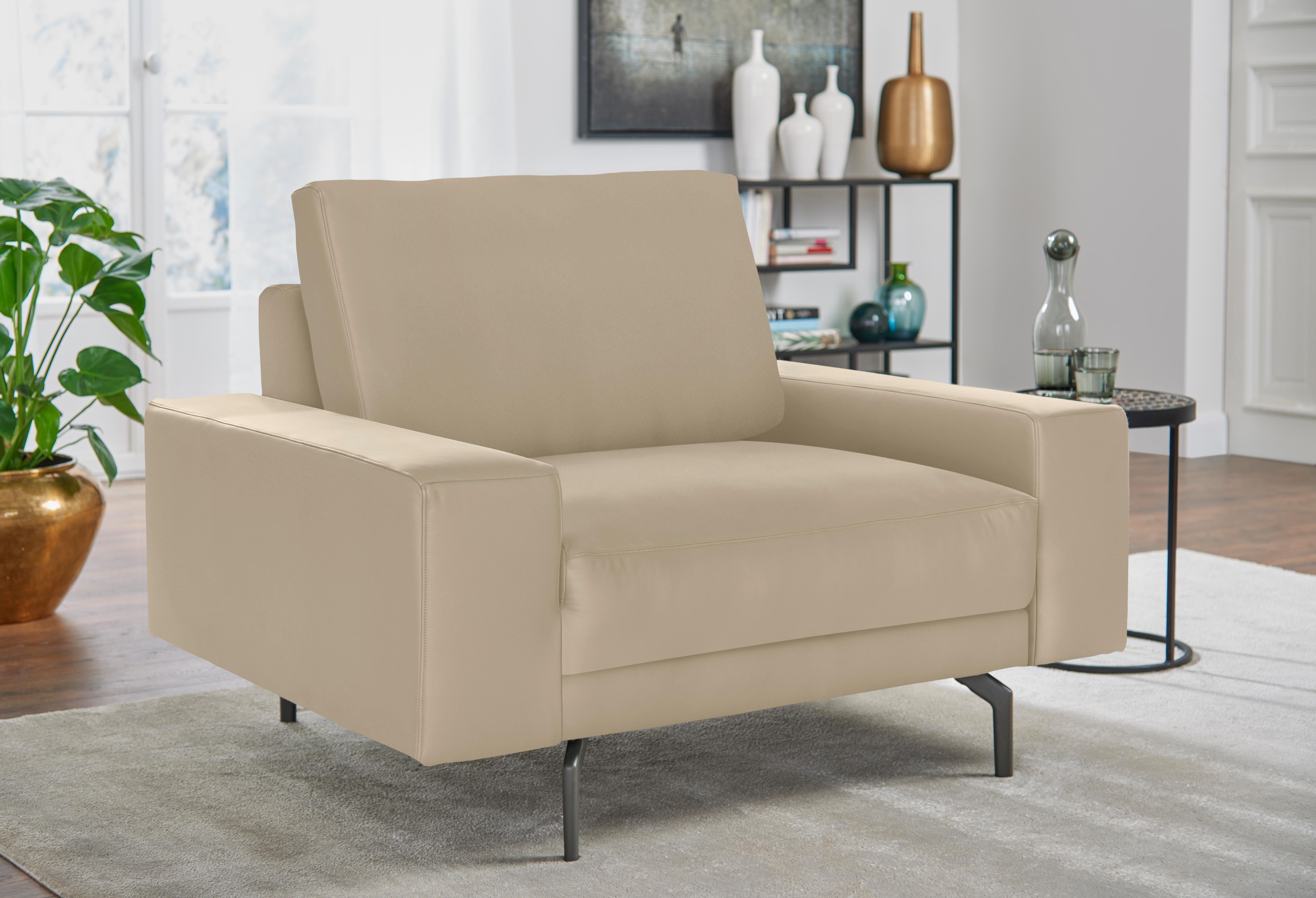 Breite breit umbragrau, Alugussfüße Armlehne sofa Sessel hs.450, niedrig, cm hülsta 120 in