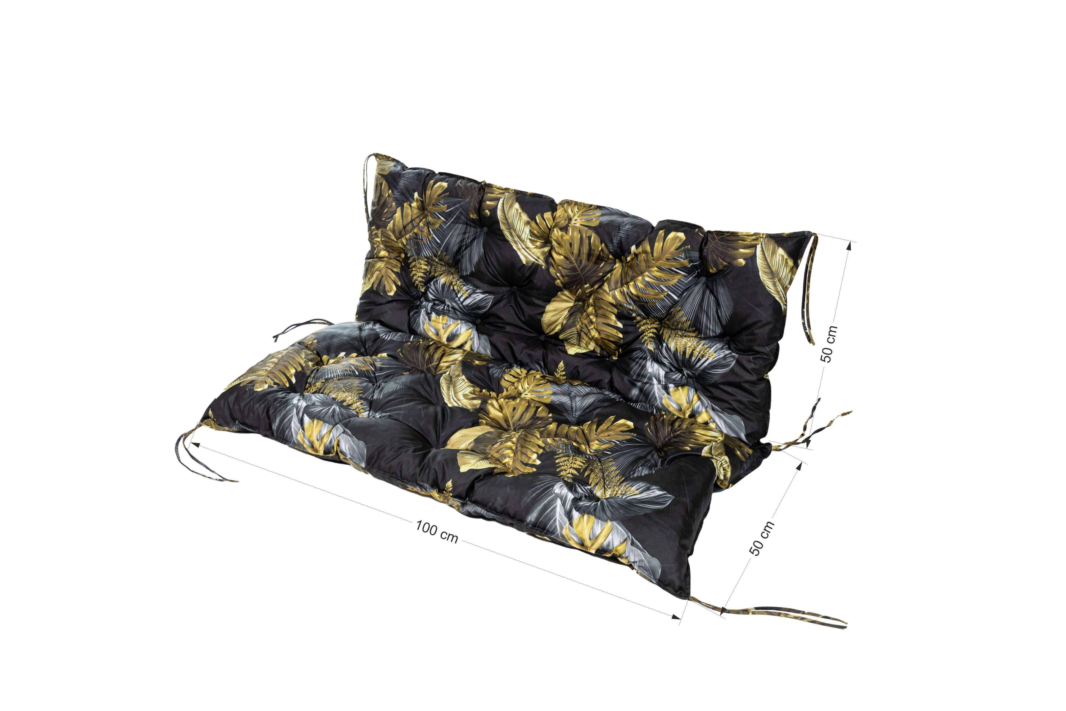 TexDeko Bankauflage TexDeko Garden - Gartenbankauflage mit Rückenlehne wasserabweisend, (1 St), Farbe & Größe: nach Wahl