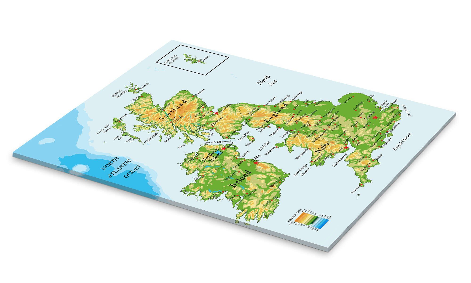 Posterlounge Poster Editors Choice, Topografische Karte günstig online kaufen