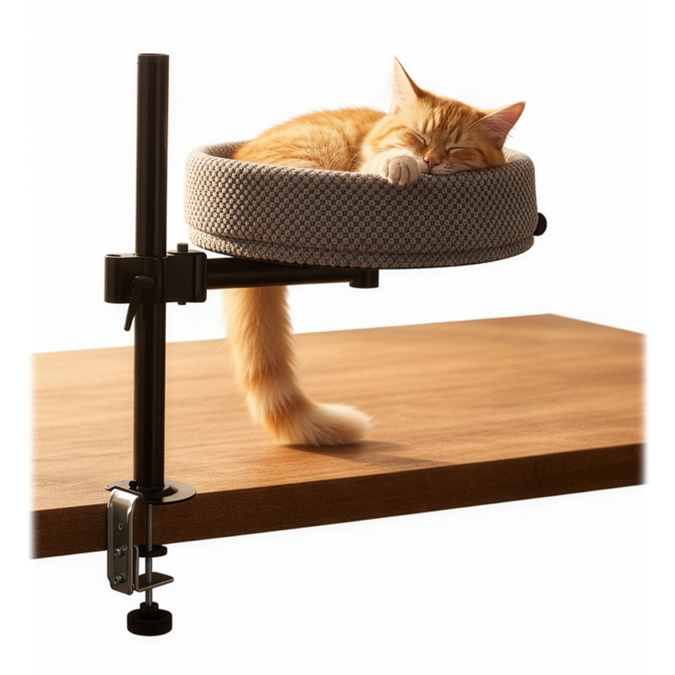 relaxdays Katzenliege Katzenbett für Schreibtisch